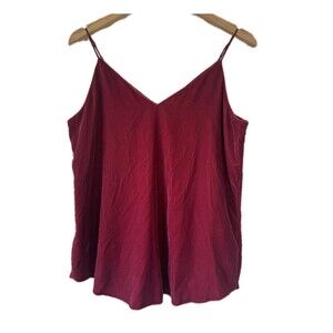 Express Velvet Velour V Neck Adjustable Strap Camisole Cami Tank Top Blouse M